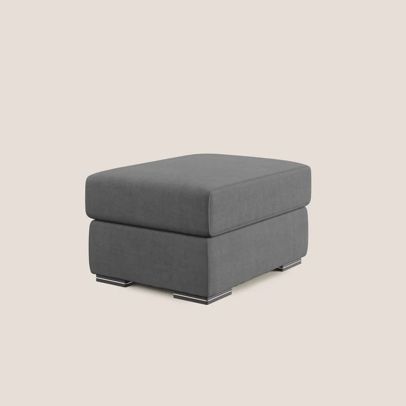 Sun pouf coffre en tissu imperméable T02 gris