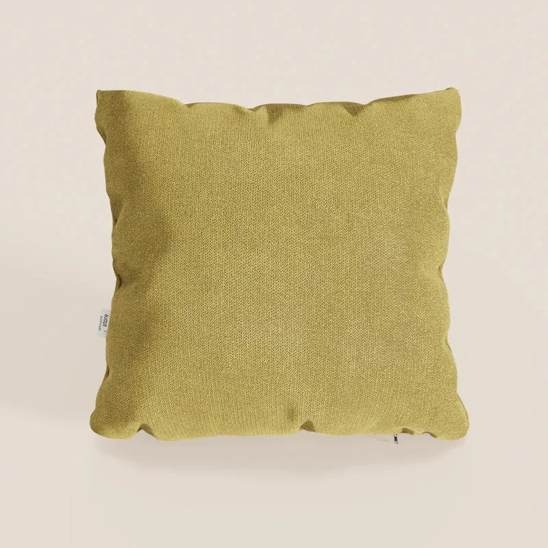 Destiny coussins carrés en tissu doux imperméable T02 jaune