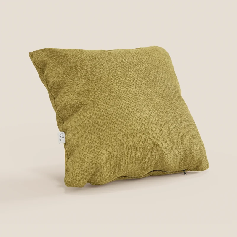 Destiny coussins carrés en tissu doux imperméable T02 jaune