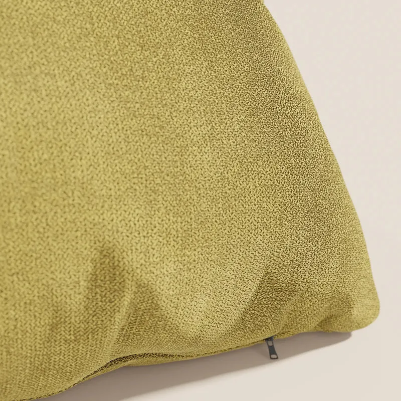 Destiny coussins carrés en tissu doux imperméable T02 jaune