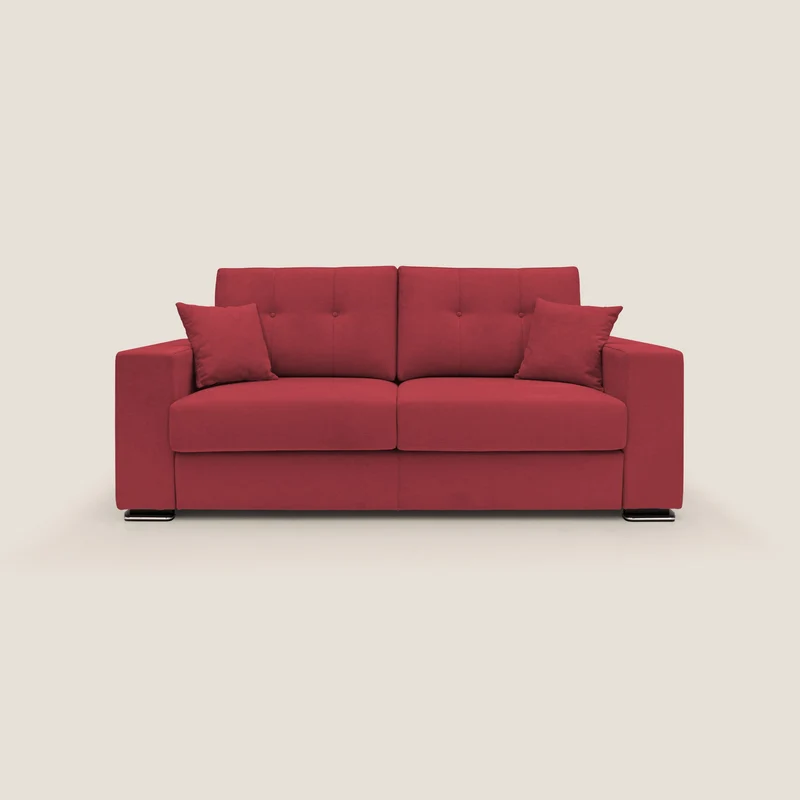 Giove canapé en tissu doux imperméable T02 rouge