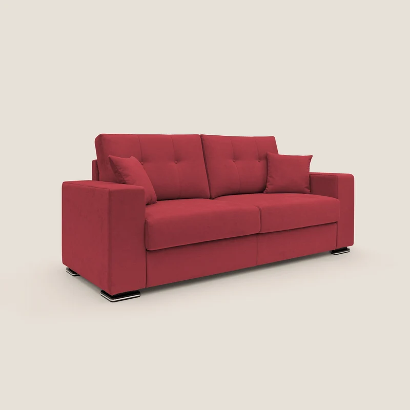 Giove canapé en tissu doux imperméable T02 rouge