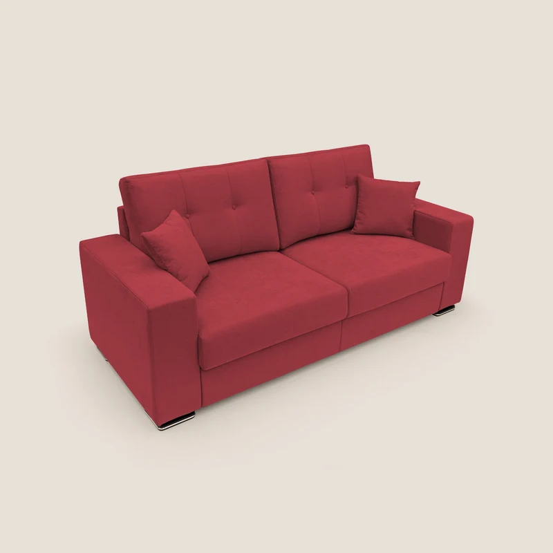 Giove canapé en tissu doux imperméable T02 rouge