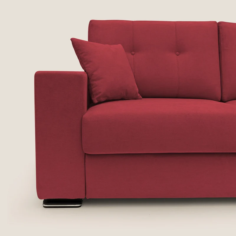 Giove canapé en tissu doux imperméable T02 rouge