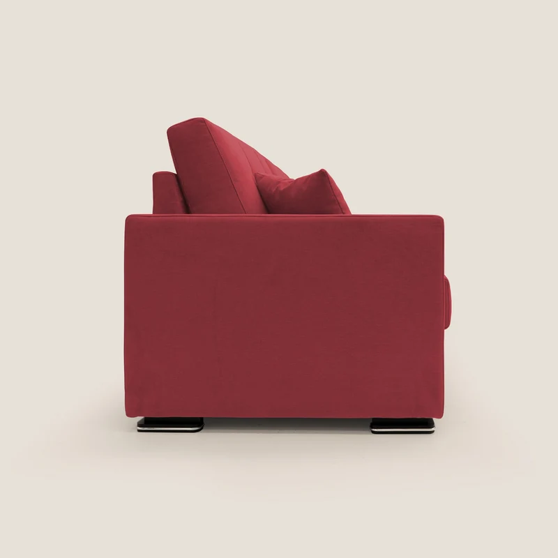 Giove canapé en tissu doux imperméable T02 rouge