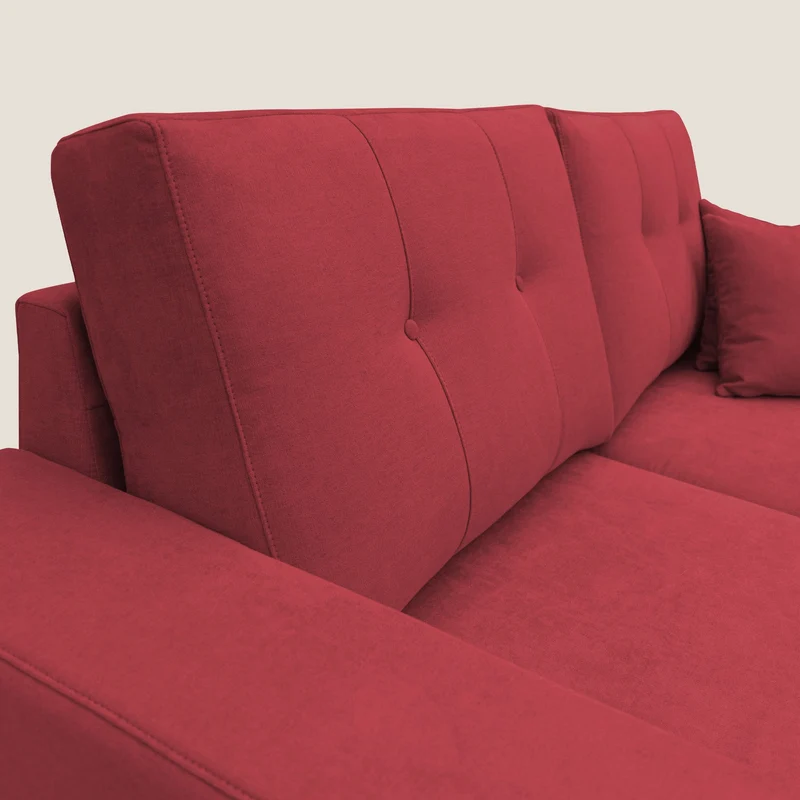 Giove canapé en tissu doux imperméable T02 rouge