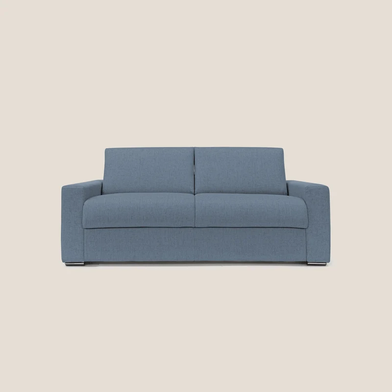 Nixon Canapé convertible avec matelas 20cm en tissu imperméable T03 bleu
