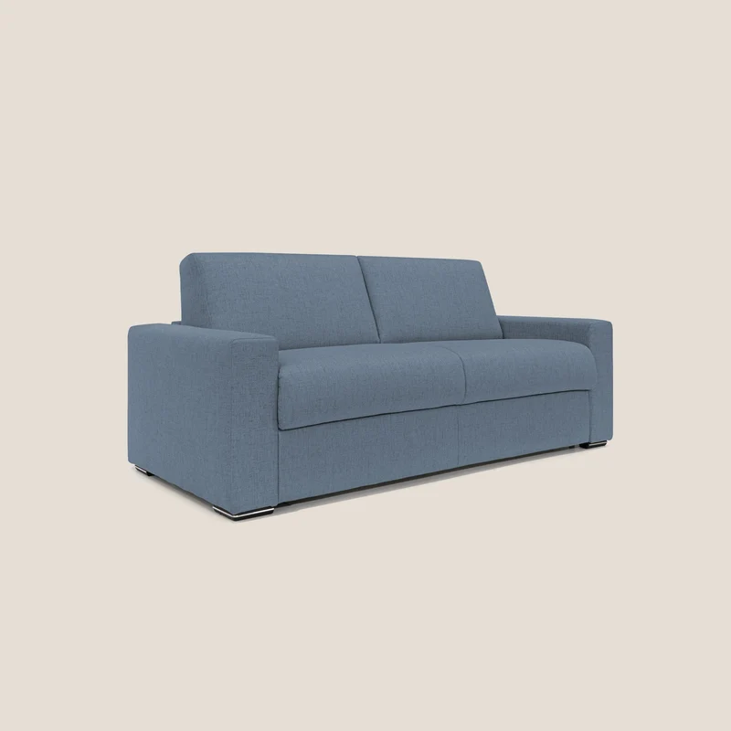 Nixon Canapé convertible avec matelas 20cm en tissu imperméable T03 bleu