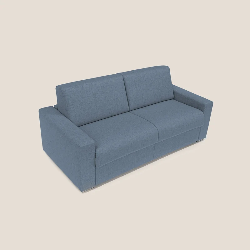 Nixon Canapé convertible avec matelas 20cm en tissu imperméable T03 bleu