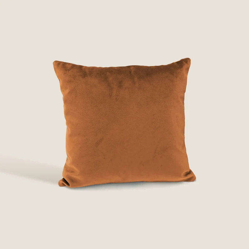 Velluto coussins carrés en velours imperméable orange