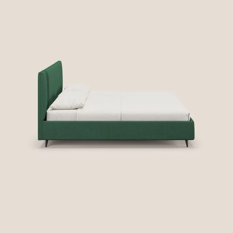 Yvonne lit avec coffre en tissu doux imperméable T02 vert