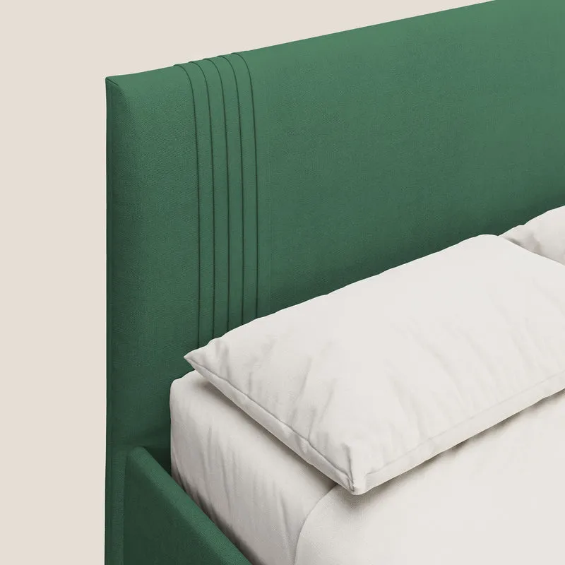 Yvonne lit avec coffre en tissu doux imperméable T02 vert