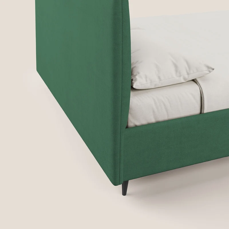 Yvonne lit avec coffre en tissu doux imperméable T02 vert