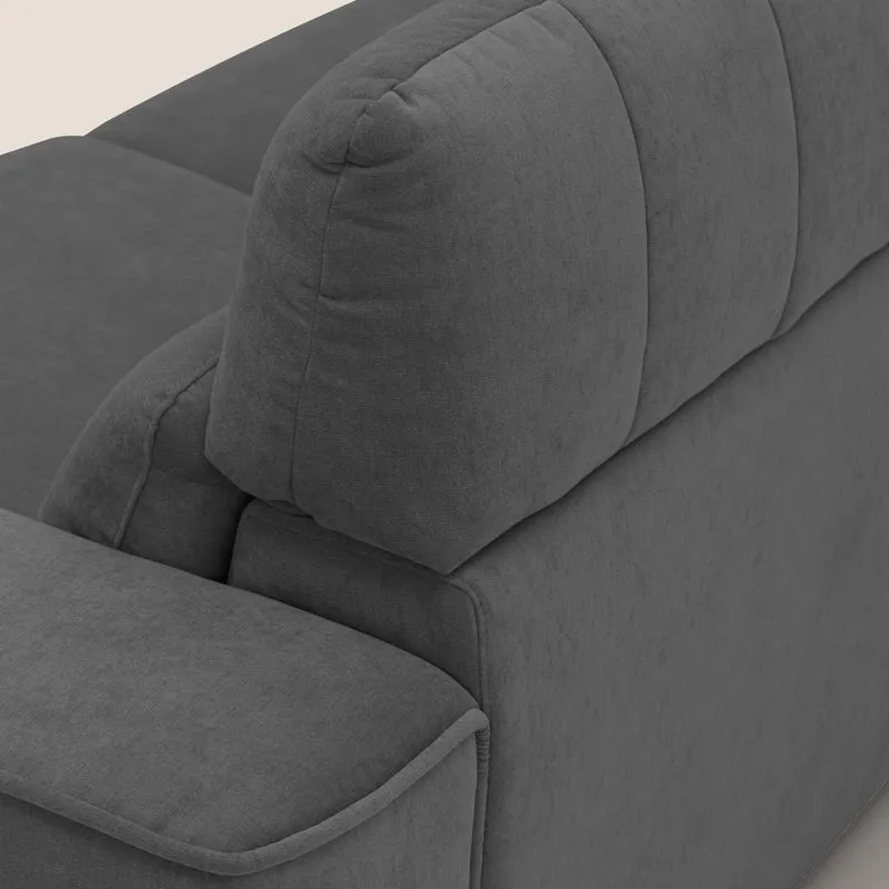 Clark canapé modulable d'angle REVERSIBLE avec option relax électrique en tissu détachable imperméable T17 anthracite