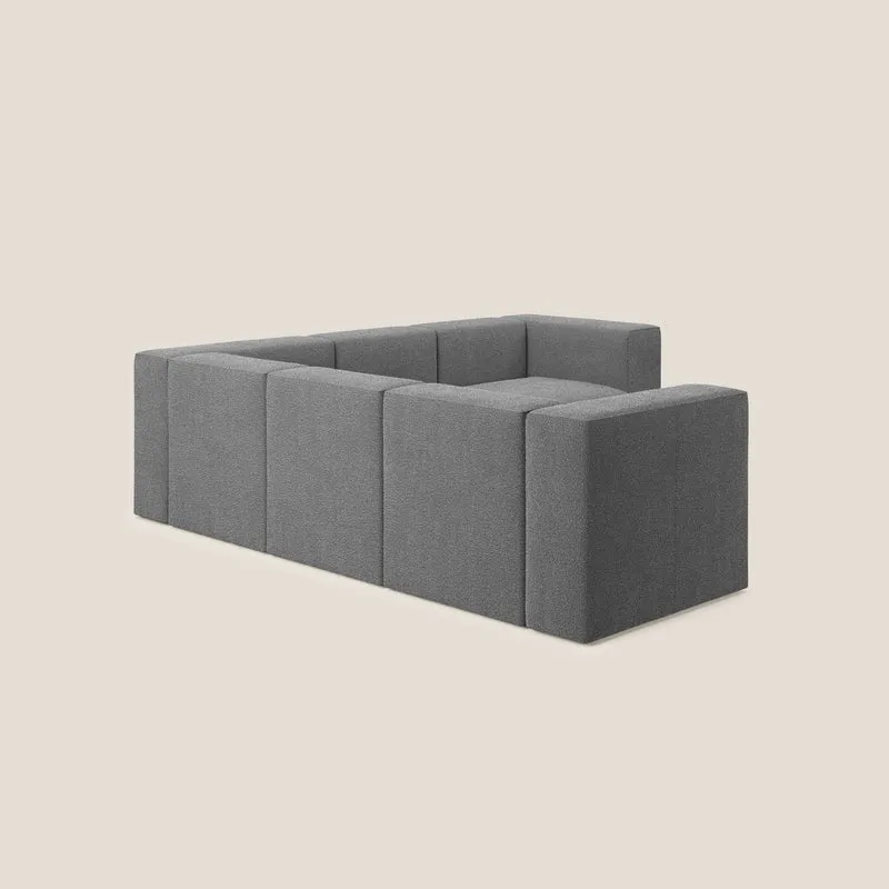 Nettuno canapé d'angle reversible modulable en bouclette douce T07 anthracite