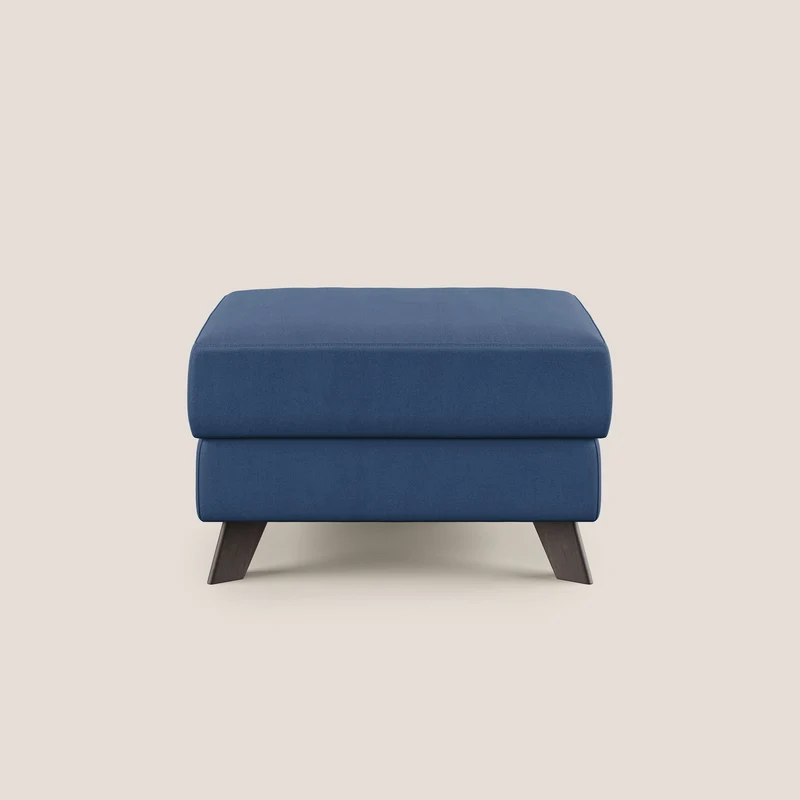 Moon Pouf coffre aux pieds hauts en microfibre imperméable T11 bleu