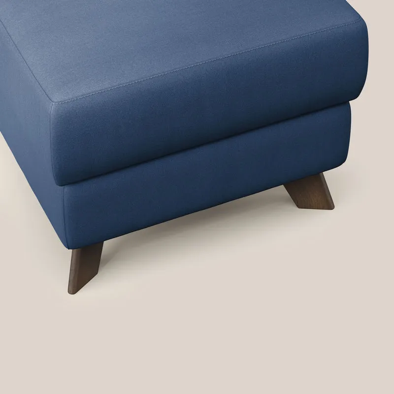 Moon Pouf coffre aux pieds hauts en microfibre imperméable T11 bleu