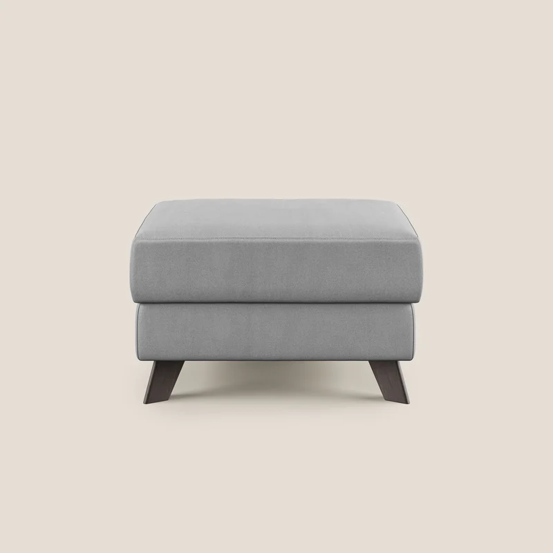 Moon Pouf coffre aux pieds hauts en microfibre imperméable T11 gris