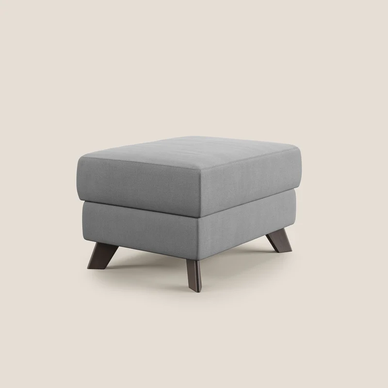 Moon Pouf coffre aux pieds hauts en microfibre imperméable T11 gris