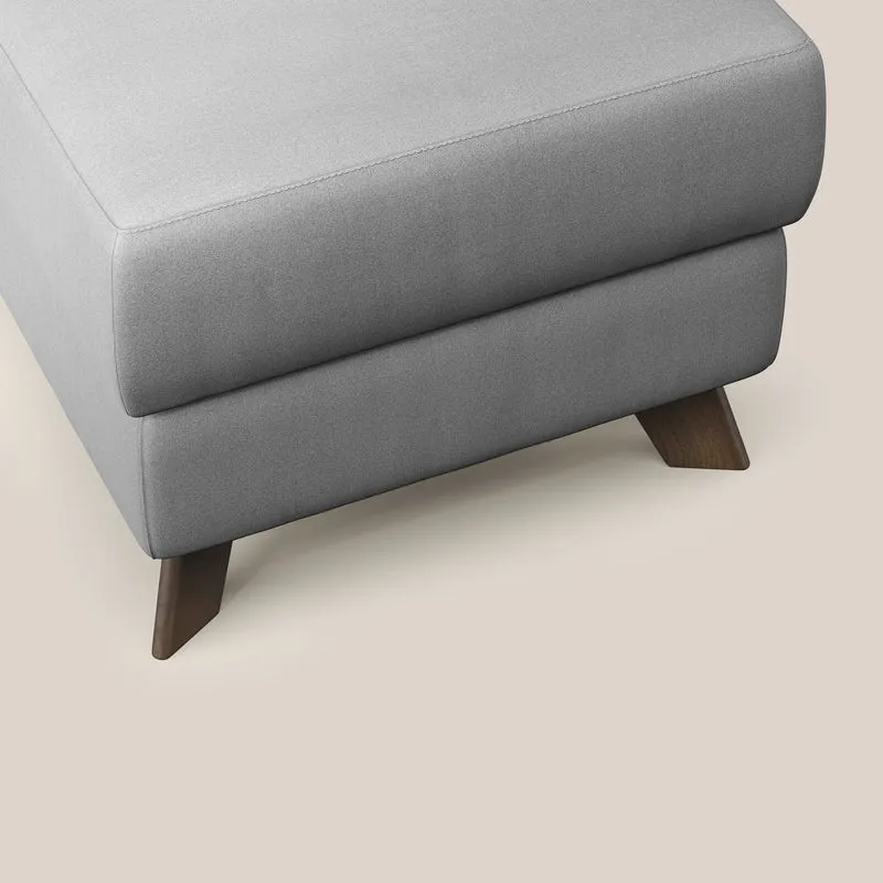 Moon Pouf coffre aux pieds hauts en microfibre imperméable T11 gris