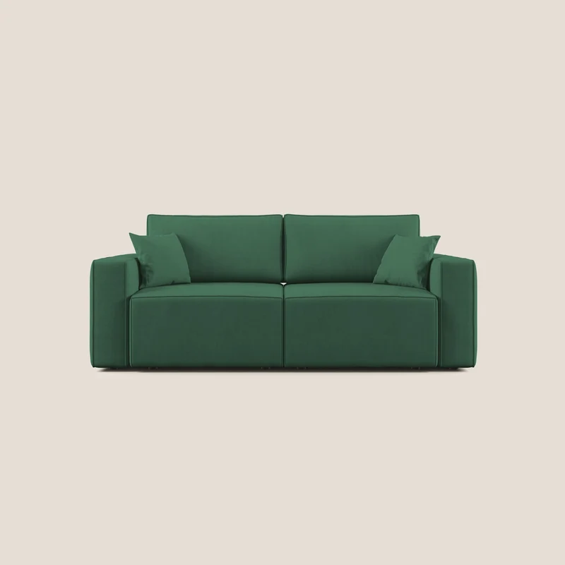 Morfeo canapé avec assises coulissantes en tissu imperméable doux T02 vert