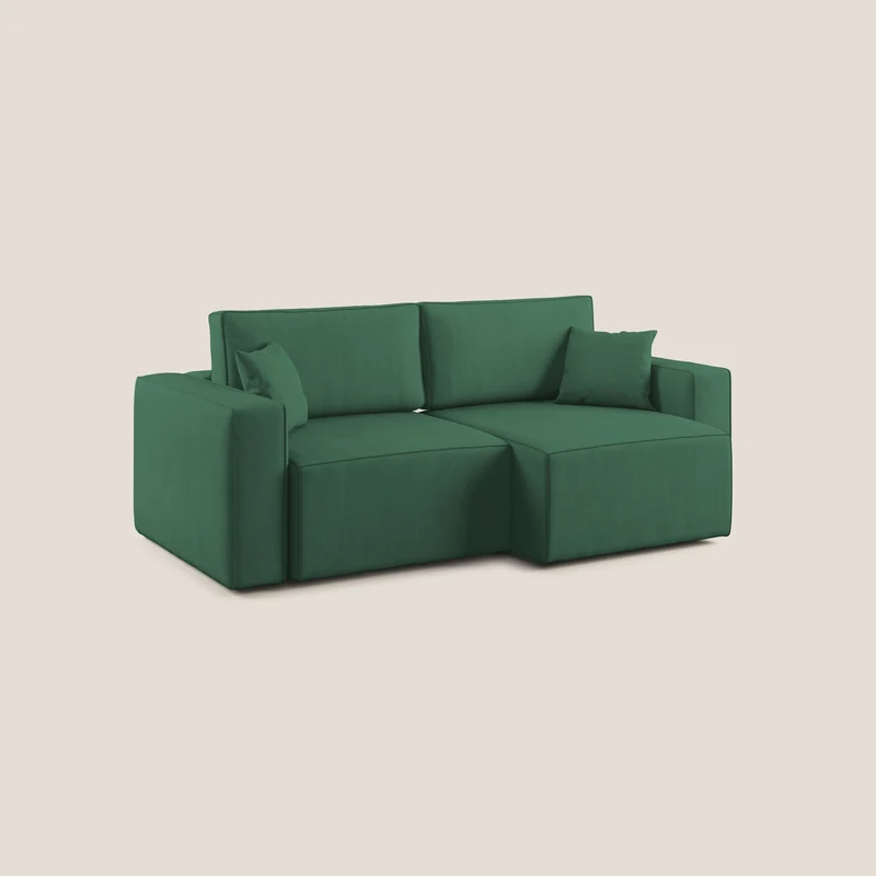 Morfeo canapé avec assises coulissantes en tissu imperméable doux T02 vert