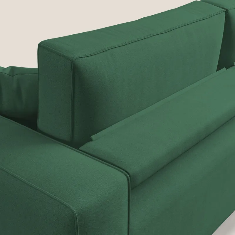 Morfeo canapé avec assises coulissantes en tissu imperméable doux T02 vert