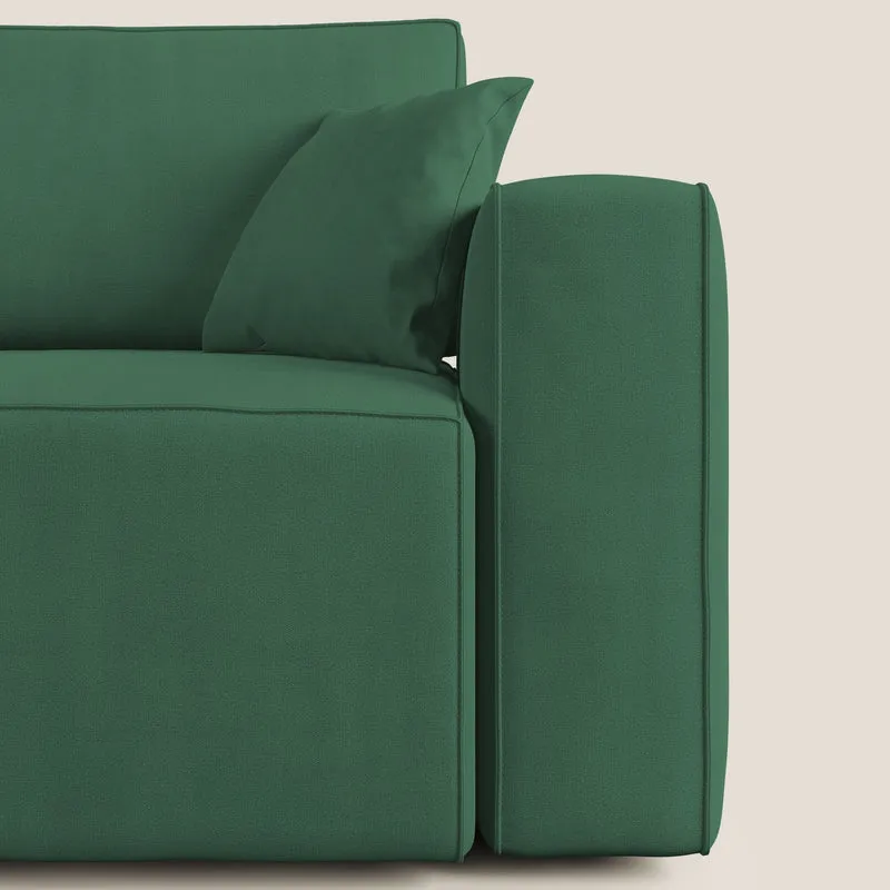 Morfeo canapé avec assises coulissantes en tissu imperméable doux T02 vert
