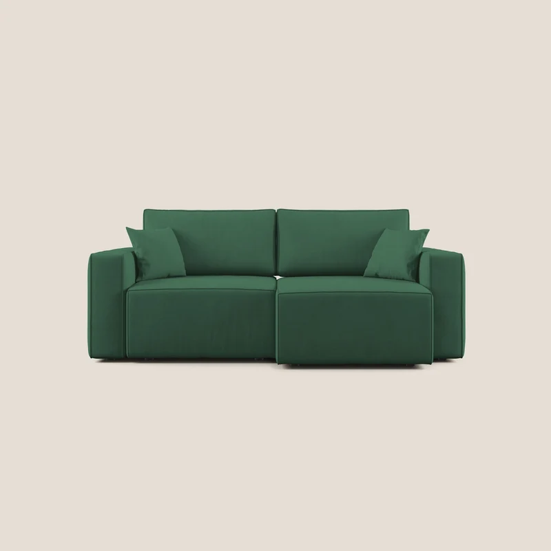 Morfeo canapé avec assises coulissantes en tissu imperméable doux T02 vert