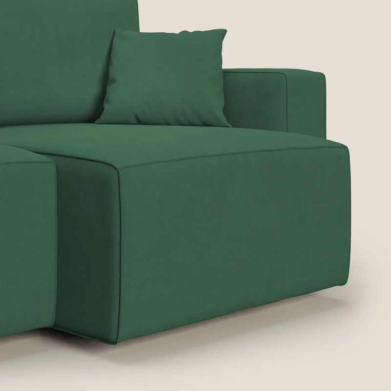 Morfeo canapé avec assises coulissantes en tissu imperméable doux T02 vert