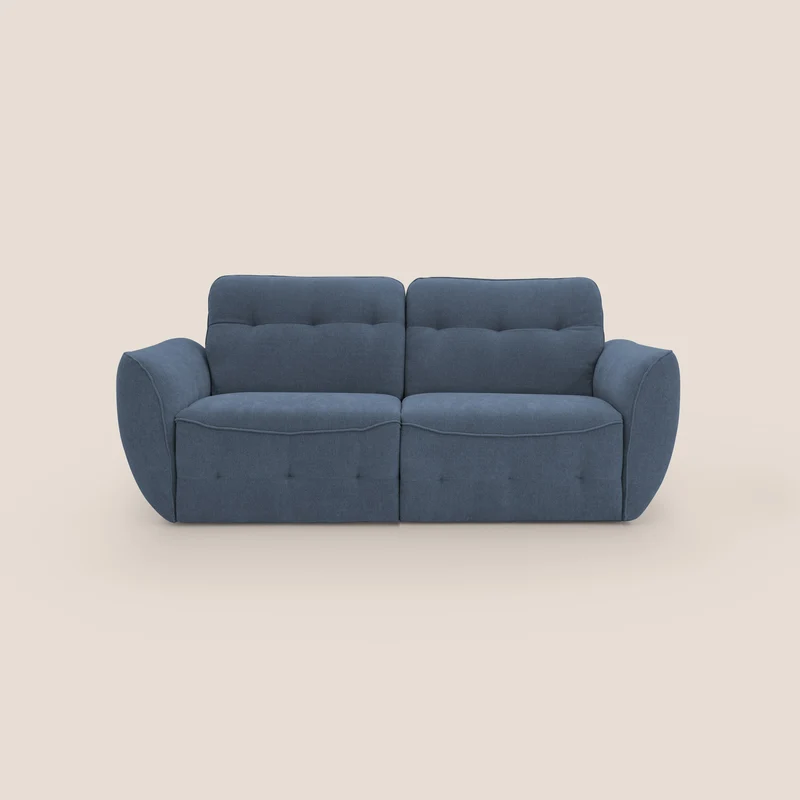Cerbero canapé 2 ou 3 places en bouclette douce imperméable T07 bleu