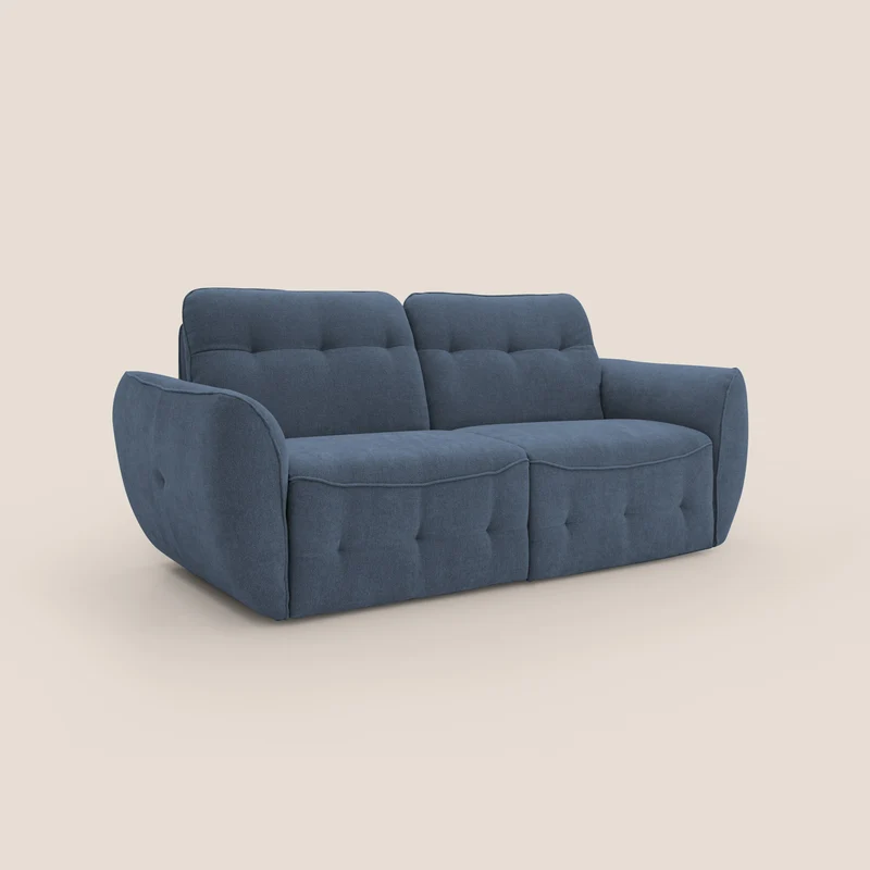 Cerbero canapé 2 ou 3 places en bouclette douce imperméable T07 bleu