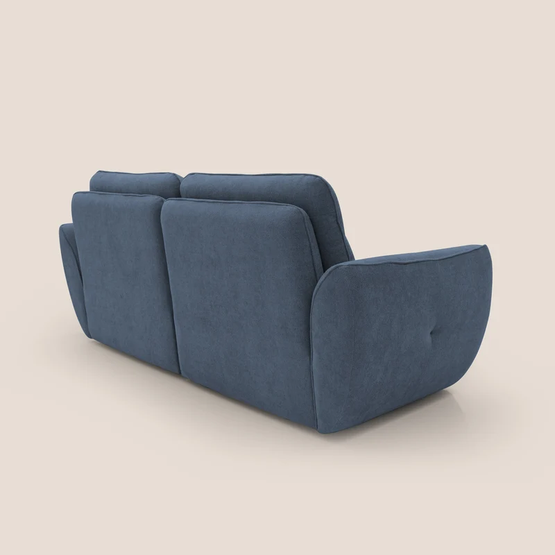 Cerbero canapé 2 ou 3 places en bouclette douce imperméable T07 bleu