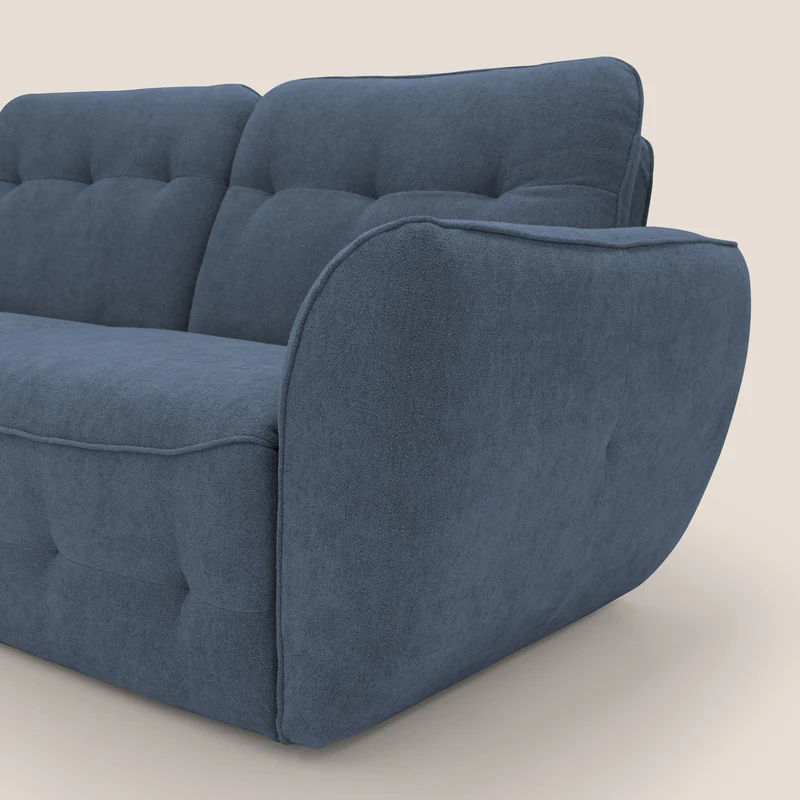 Cerbero canapé 2 ou 3 places en bouclette douce imperméable T07 bleu