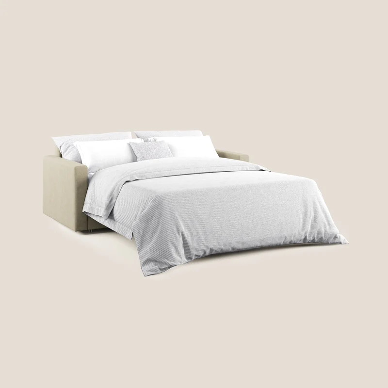 Chris canapé convertible en microfibre détachable T11 crème