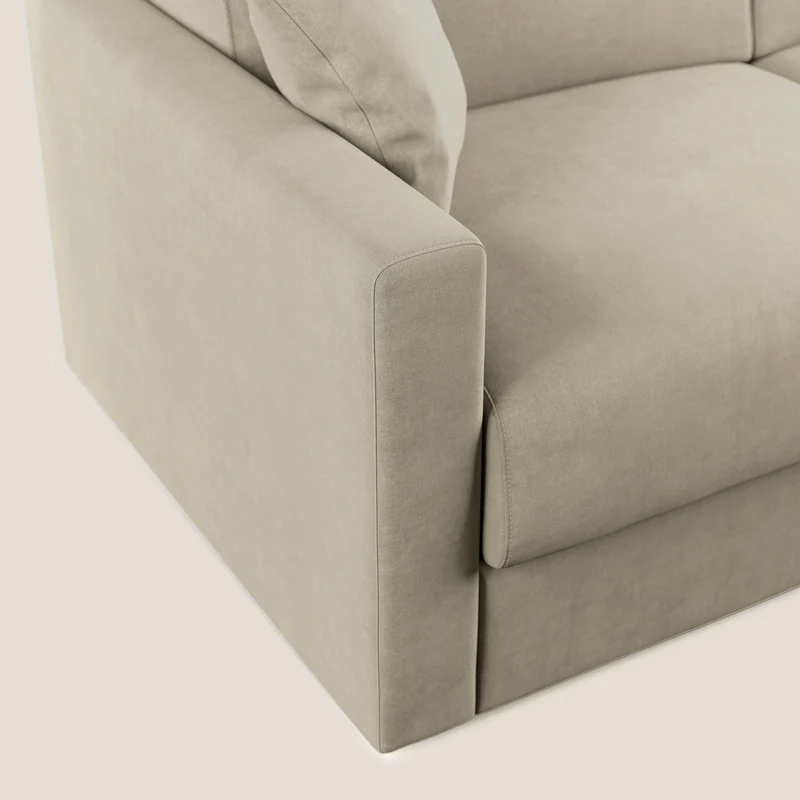 Chris canapé convertible en microfibre détachable T11 crème