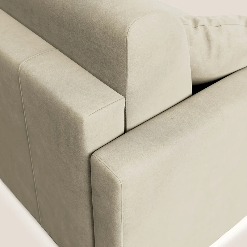 Chris canapé convertible en microfibre détachable T11 crème