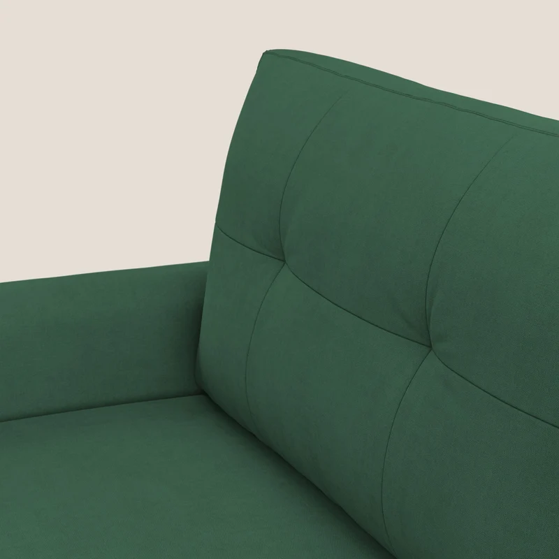 Callisto Canapé d'angle convertible en tissu doux imperméable T02 vert