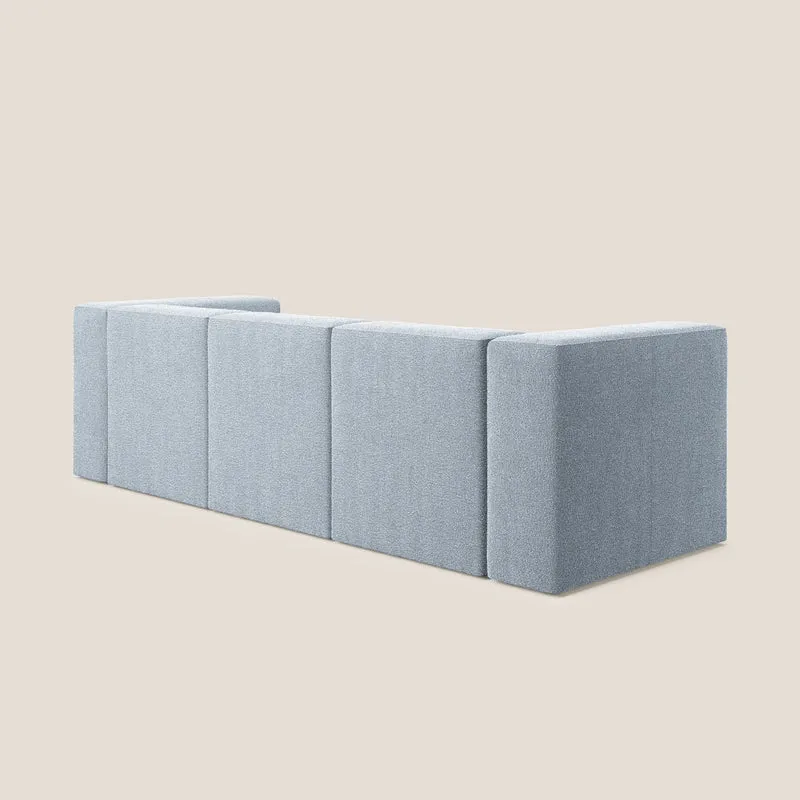 Nettuno canapé moderne modulable 3 assises en bouclette douce T07 bleu gris