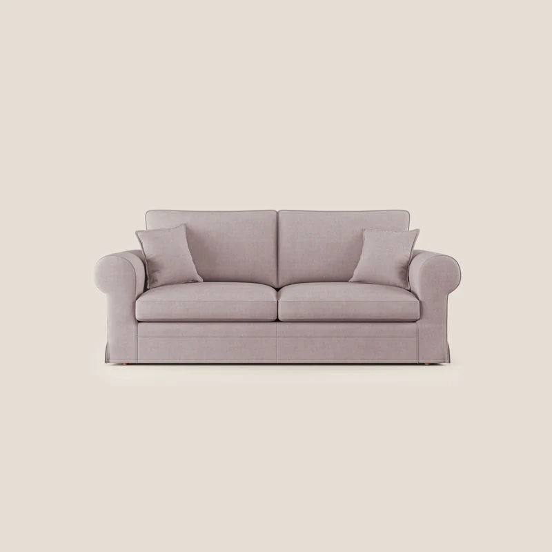 Lady canapé classique en plume d'oie réalisé avec un tissu imperméable T02 rose