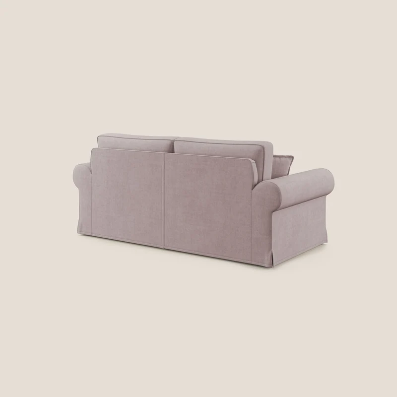 Lady canapé classique en plume d'oie réalisé avec un tissu imperméable T02 rose