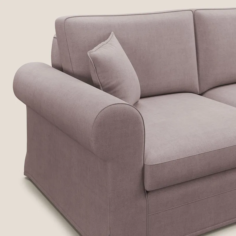 Lady canapé classique en plume d'oie réalisé avec un tissu imperméable T02 rose
