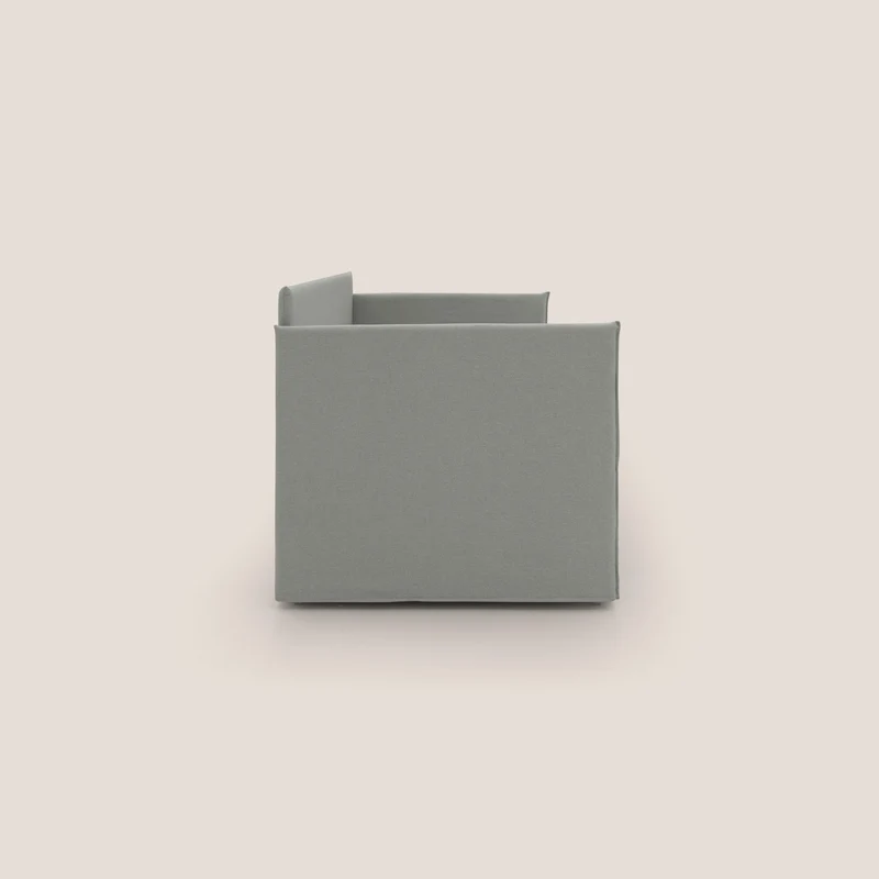 Brenta Canapé duplex avec lits jumeaux et tissu effet coton imperméable T13 gris
