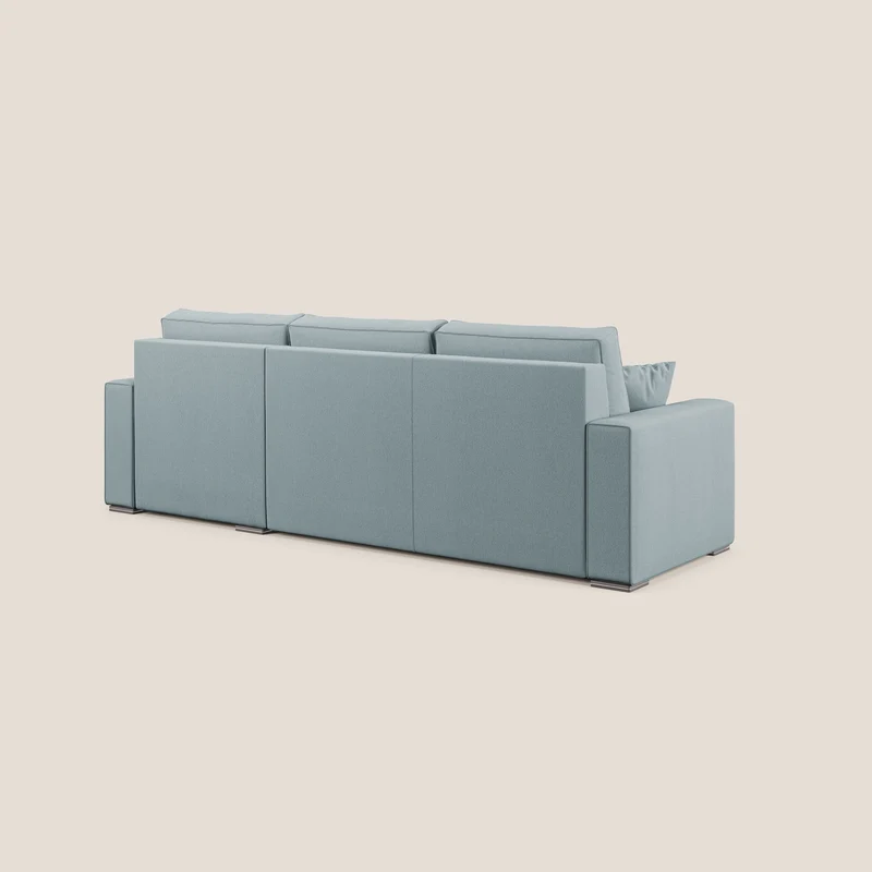 Dream Canapé convertible d'angle en tissu détachable T05 sucre glace