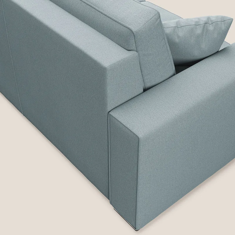 Dream Canapé convertible d'angle en tissu détachable T05 sucre glace