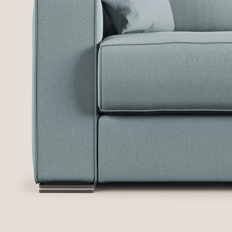 Dream Canapé convertible d'angle en tissu détachable T05 sucre glace