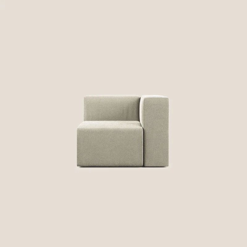 Nettuno module d'angle/latéral en bouclette douce T07 beige