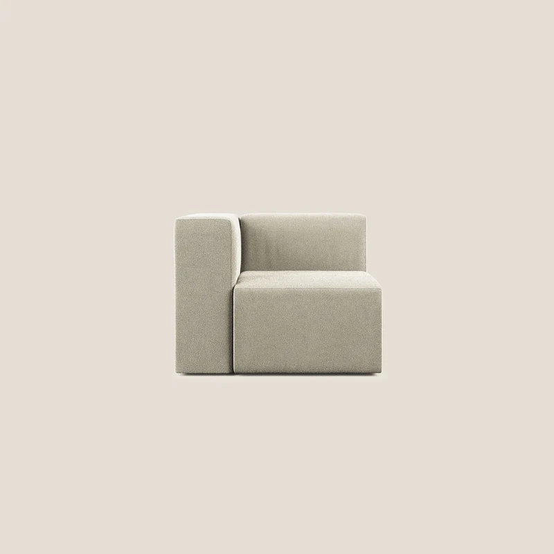 Nettuno module d'angle/latéral en bouclette douce T07 beige