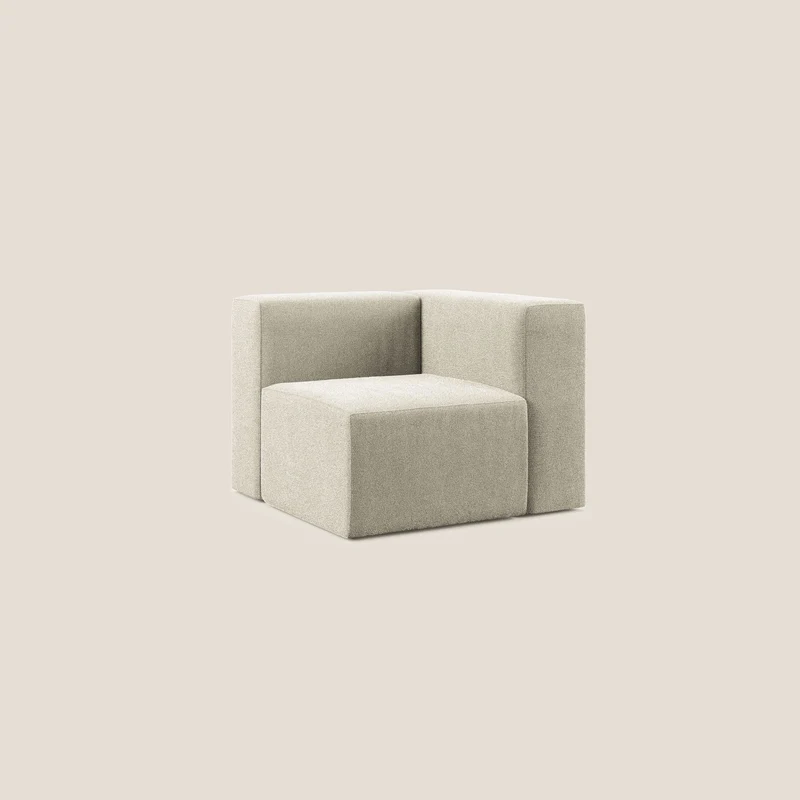 Nettuno module d'angle/latéral en bouclette douce T07 beige