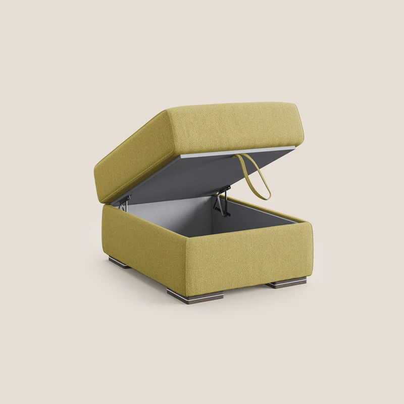 Sun pouf coffre en tissu détachable T05 jaune